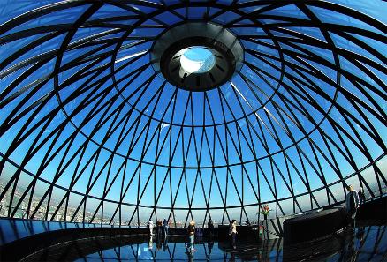 Gherkin glass domed roof